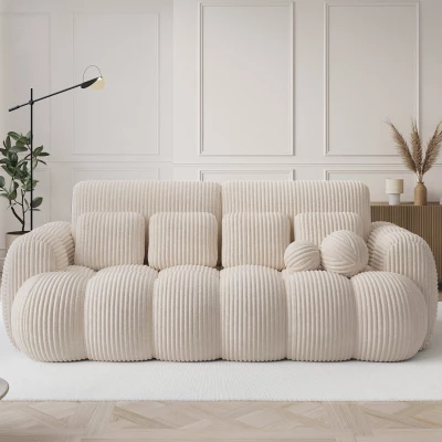 Designová pohovka do obýváku ISEN - světle béžová