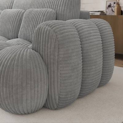 Designová pohovka do obýváku ISEN - světle šedá