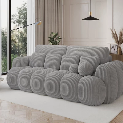 Designová pohovka do obýváku ISEN - světle šedá