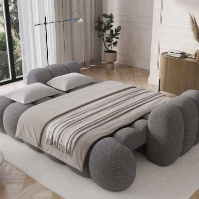 Designová pohovka do obýváku ISEN - tmavě šedá