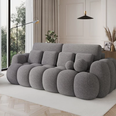 Designová pohovka do obýváku ISEN - tmavě šedá