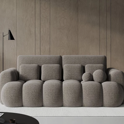 Designová pohovka do obýváku ISEN - šedohnědá