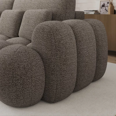 Designová pohovka do obýváku ISEN - šedohnědá