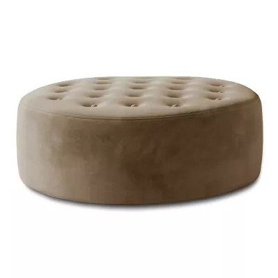 Kulatý taburet ZAYN - světle hnědý