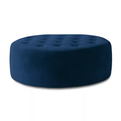 Kulatý taburet ZAYN - modrý