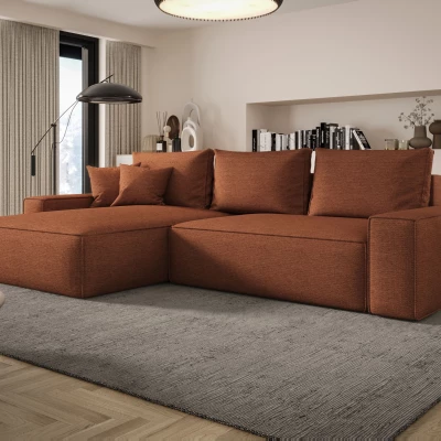 Rohová sedací souprava KAROLA 2 - cihlová, levý roh