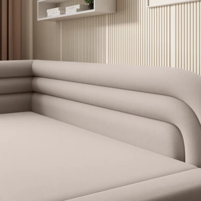 Rozkládací válenda 86x199 SLUROX - béžová, levé provedení