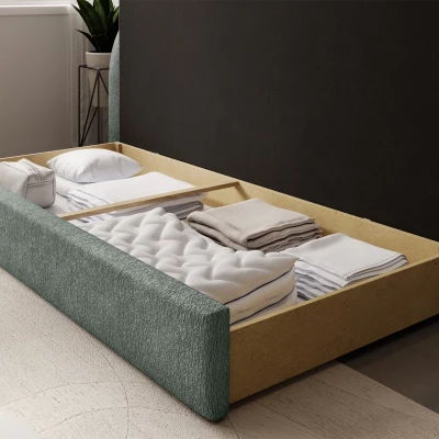 Rozkládací válenda 86x199 SLUROX - zelená, levé provedení