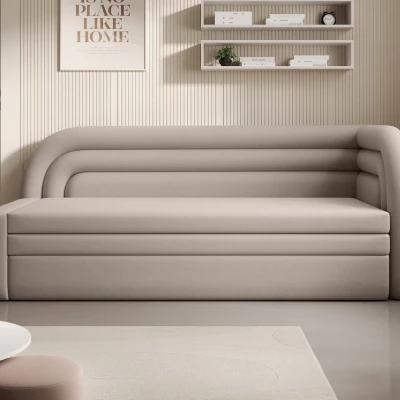 Rozkládací válenda 86x199 SLUROX - béžová, pravá
