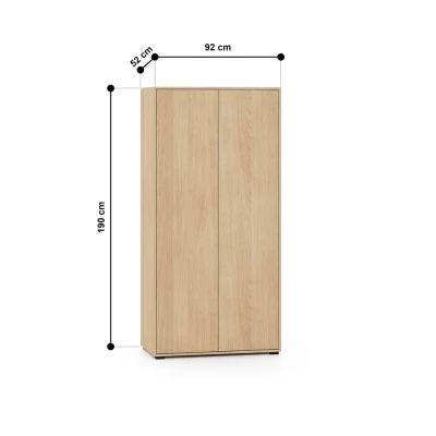 Šatní skříň 92 cm INDIGO - dub
