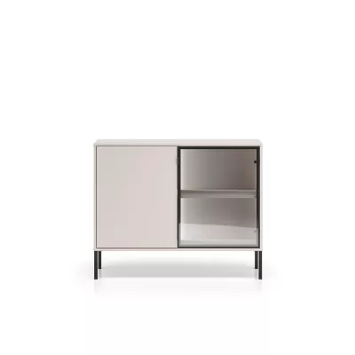Komoda s prosklenými dvířky CALLISTA - kašmír