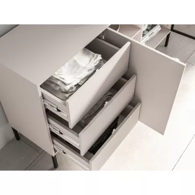 Prosklená komoda CALLISTA - kašmír