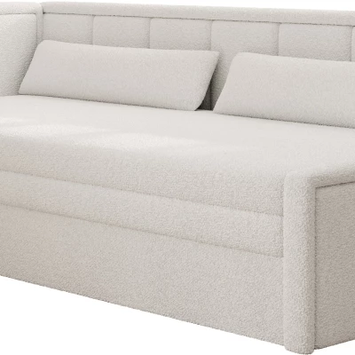 Rozkládací válenda s úložným prostorem 75x200 SLORA - bílá, levé provedení