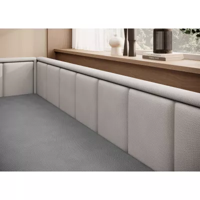 Rozkládací válenda s úložným prostorem 75x200 SLORA - tmavě šedá / světle šedá, levé provedení