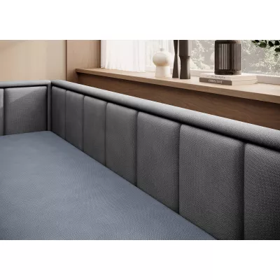 Rozkládací válenda s úložným prostorem 75x200 SLORA - modrá / šedá, levé provedení