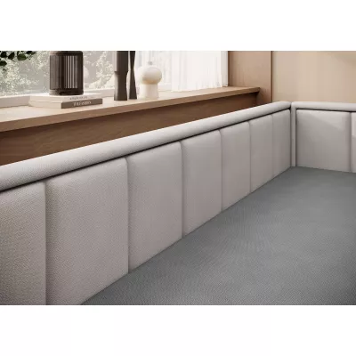 Rozkládací válenda s úložným prostorem 75x200 SLORA - tmavě šedá / světle šedá, pravé provedení