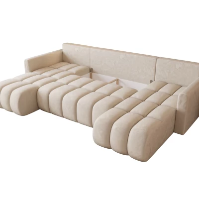 Prostorná sedací souprava do U AMARYN - světle šedá