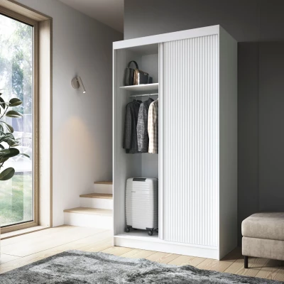 Šatní skříň s posuvnými dveřmi 120 cm SELIORA - bílá