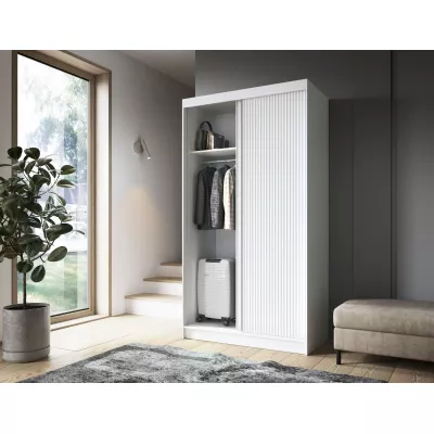 Šatní skříň s posuvnými dveřmi 120 cm SELIORA - bílá