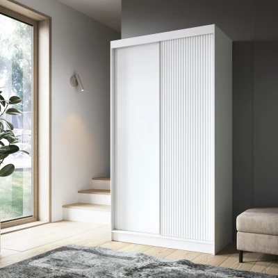 Šatní skříň s posuvnými dveřmi 120 cm SELIORA - bílá