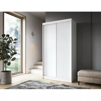 Šatní skříň s posuvnými dveřmi 120 cm SELIORA - bílá