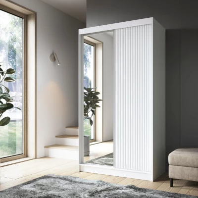 Zrcadlová skříň s posuvnými dveřmi 120 cm SELIORA - bílá