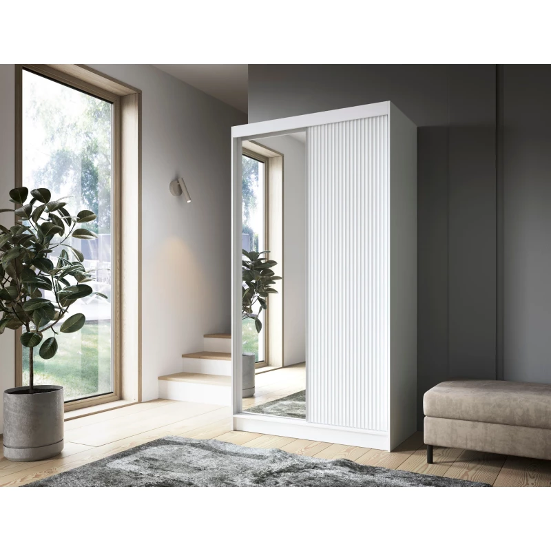 Zrcadlová skříň s posuvnými dveřmi 120 cm SELIORA - bílá