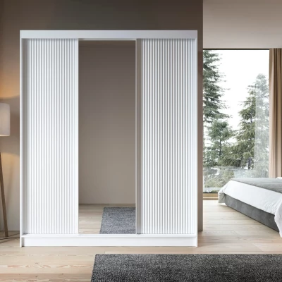 Zrcadlová skříň s posuvnými dveřmi 180 cm SELIORA - bílá