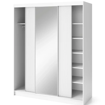 Zrcadlová skříň s posuvnými dveřmi 180 cm SELIORA - bílá