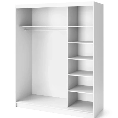 Zrcadlová skříň s posuvnými dveřmi 180 cm SELIORA - bílá