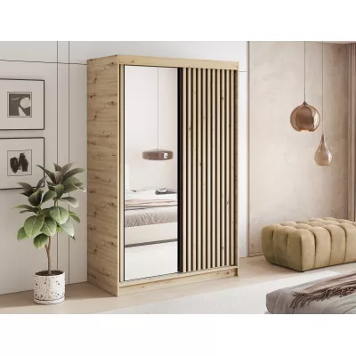 Šatní skříň s posuvnými dveřmi 120 cm ZORIANA - dub artisan