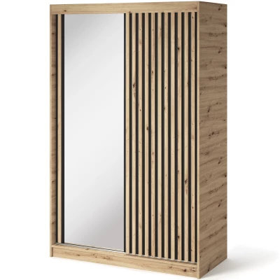 Šatní skříň s posuvnými dveřmi 120 cm ZORIANA - dub artisan