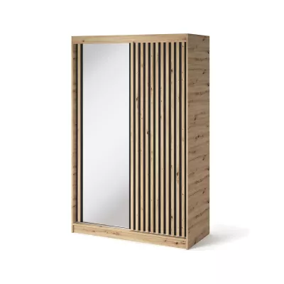 Šatní skříň s posuvnými dveřmi 120 cm ZORIANA - dub artisan