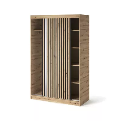 Šatní skříň s posuvnými dveřmi 120 cm ZORIANA - dub artisan