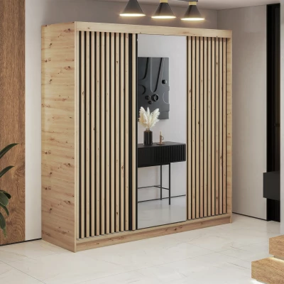 Šatní skříň s posuvnými dveřmi 180 cm ZORIANA - dub artisan