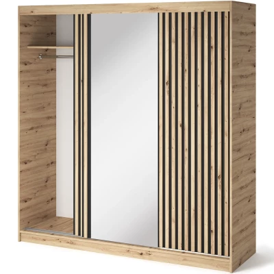 Šatní skříň s posuvnými dveřmi 180 cm ZORIANA - dub artisan