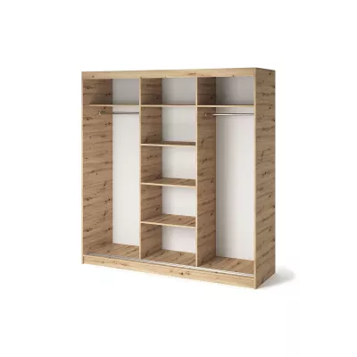 Šatní skříň s posuvnými dveřmi 180 cm ZORIANA - dub artisan