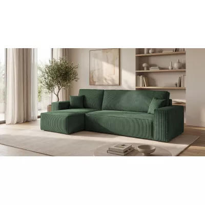 Rozkládací sedací souprava KAROLA MINI - khaki, levý roh