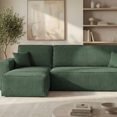 Rozkládací sedací souprava KAROLA MINI - khaki, levý roh