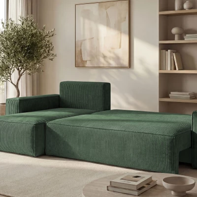 Rozkládací sedací souprava KAROLA MINI - khaki, levý roh