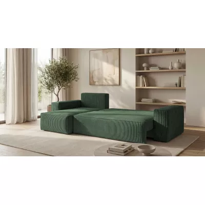 Rozkládací sedací souprava KAROLA MINI - khaki, levý roh