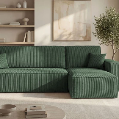 Rozkládací sedací souprava KAROLA MINI - khaki, pravý roh
