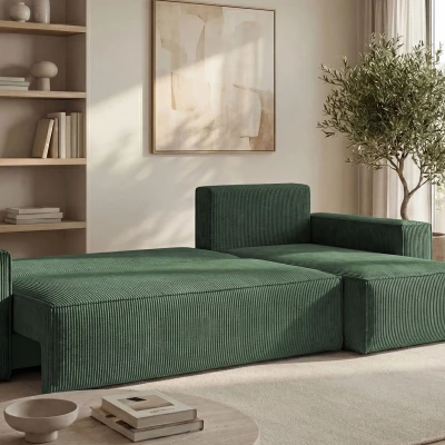 Rozkládací sedací souprava KAROLA MINI - khaki, pravý roh