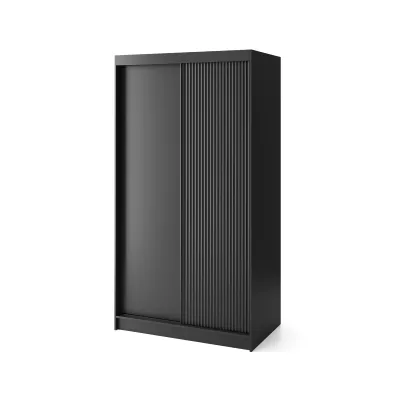 Šatní skříň s posuvnými dveřmi 120 cm CALYPTRA - černá