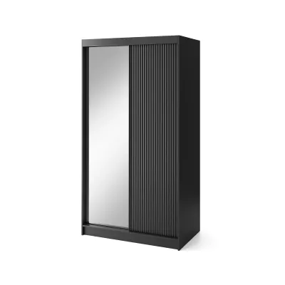 Zrcadlová skříň s posuvnými dveřmi 120 cm CALYPTRA - černá