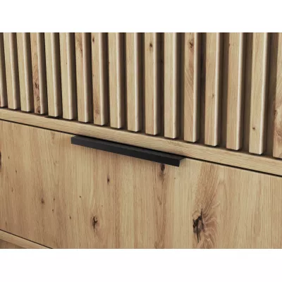 Zrcadlová šatní skříň 120 cm HELIORA - dub artisan