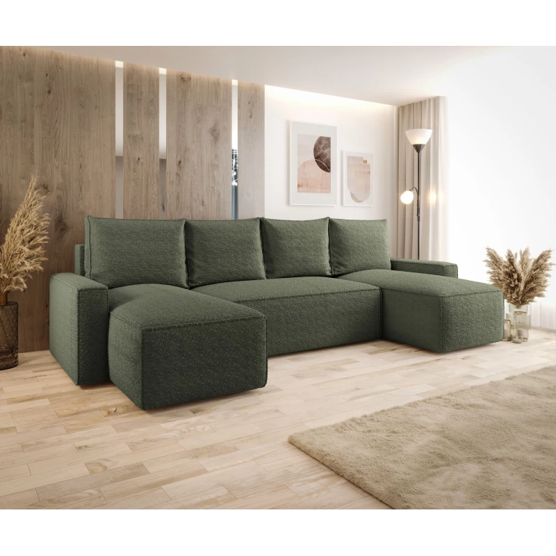 Rozkládací sedací souprava do U SOFTA - khaki