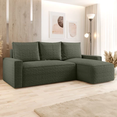 Rozkládací sedací souprava s úložným prostorem SOFTA - khaki, pravý roh