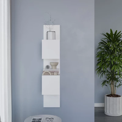 Designová závěsná police GALATEA - bílá