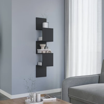 Designová závěsná police GALATEA - černá